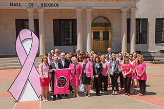 County Freeholder regognize Paint the Town Pink with county employees